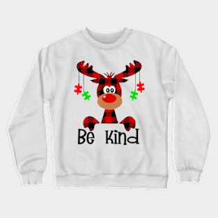 Be Kind Autism Awareness Christmas Reindeer Hippie Bullying Crewneck Sweatshirt